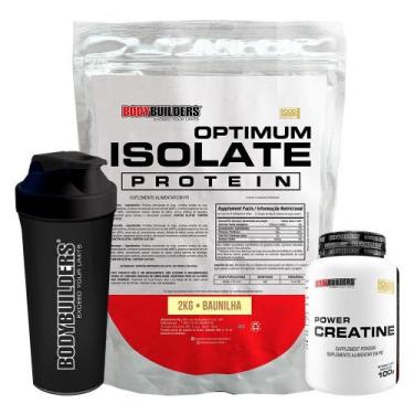 Imagem de Kit Optimum Isolate Whey Protein 2Kg+ Power Creatina 100G - Bodybuilde