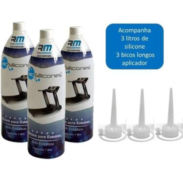 Imagem de 3Un Jac Silicone Lubrificante 1 L Puro Próprio Para Esteira