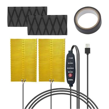 Imagem de Punhos de motocicleta | Almofada de controle de temperatura aquecida, capa elétrica mais quente para inverno, automotiva, quadriciclo, scooter, bicicleta, furgão, montanha