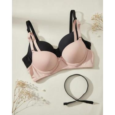 Imagem de Kit Com 2 Sutiã Infantil Menina Moça Bojo Juvenil Microfibra - PRESSUE