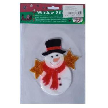 Imagem de Adesivo De Natal Para Janela De Vidro Parede Papai Noel 15Cm - Rio Tij