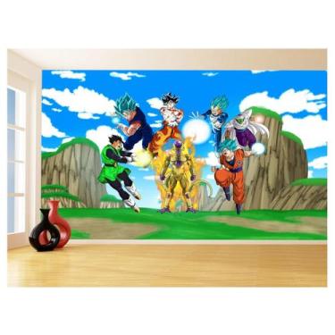 Imagem de Papel De Parede Dragon Ball Goku Vegeta Anime 3,5M Dbz481 - Você Decor