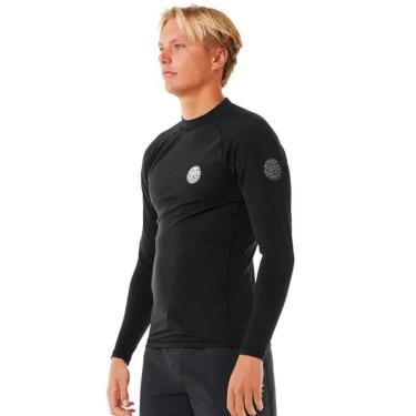 Imagem de Camiseta para Surf Rip Curl Icons UPF Brushed Bla-Unissex