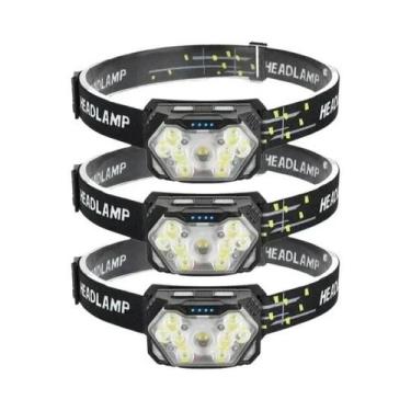 Imagem de Lanterna De Cabeça LED Recarregável À Prova d'Água Com Sensor De Movim