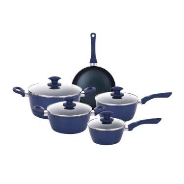 Imagem de Jogo 5 Panelas Indução Safira 3.7Mm Cerâmica Antiaderente - Class Home