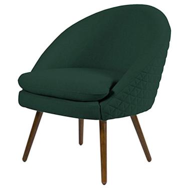 Imagem de Poltrona Decorativa Pés Palito Rafa C-117 Linho Tressê Verde - Domi