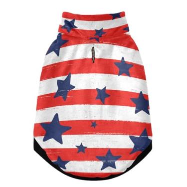 Imagem de SEHANY Casaco de cachorro com bandeira americana para cães pequenos, superquente, à prova de vento, jaqueta macia e aconchegante para animais de estimação, moletom para clima frio na neve com furo de