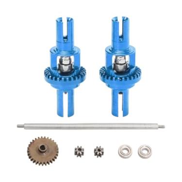 Imagem de Almencla Conjunto diferencial para carro RC 1:28, acessório para carro RC, peças de reposição para veículo/caminhão de controle remoto para Wltoys K989 284010, Azul