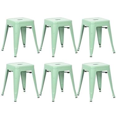 Imagem de Loft7, Kit 6 banquetas baixas Iron Tolix 45 cm