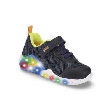 Imagem de Tênis Infantil Menino Bibi Fun Light Azul Marinho de Dinossauro-Masculino