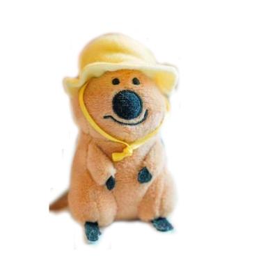 Imagem de Boneca de brinquedo de pelúcia Canguru 10cm na cor marrom