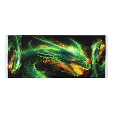 Imagem de Wassud Capas de lavadora e secadora de dragão, protetor de lavadora com sacos de armazenamento, capa de geladeira à prova de poeira com bolsos para lavanderia doméstica, cozinha, 120 x 55 cm