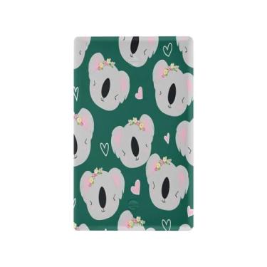 Imagem de Wassud Placa de cobertura de interruptor de luz com desenho de coala decorativa para tomada de parede para tomadas elétricas em branco 11 x 6 cm