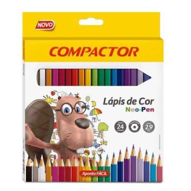Imagem de Lápis de Cor Neo-Pen 24 Cores - Tons Vibrantes para Desenhos Artístico