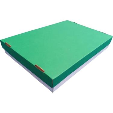 Imagem de Caixa organizadora montável 34x24x5 cm (verde bandeira fundo branco 25)
