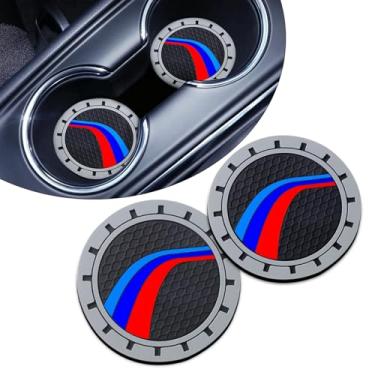 Imagem de Erivis 2 peças de porta-copos de carro para Chevy Chevrolet Silverado Colorado Tahoe Equinox Malibu acessórios, porta-copos de silicone antiderrapante embutido com logotipo esportivo fluindo em 3