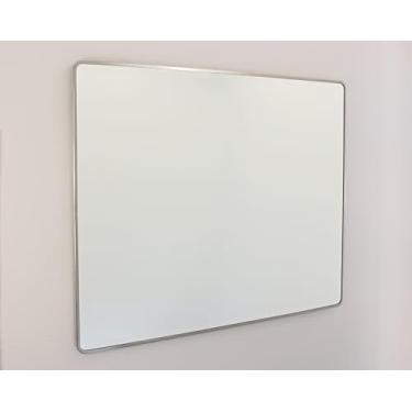 Imagem de Espelho de parede Austin Farmhouse 76.2 cm x 91.4 cm sobre pia espelho de banheiro, espelho de banheiro de vidro temperado "prata", ótimo para corredor/entrada/quarto, pendurado horizontal/retrato