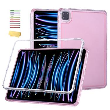 Imagem de Capa para iPad Air de 11 polegadas M3 2025/ M2 2024 e iPad Pro 11 polegadas 4ª/3ª/2ª/1ª geração e iPad Air 5ª/4ª geração 11 polegadas 2022/2020 capa com suporte para lápis, capa UUcovers transparente