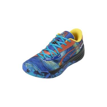 Imagem de PUMA Tênis de basquete masculino, 25 cores primavera/verão azul vívido/azul tropical (01), 25.0 cm