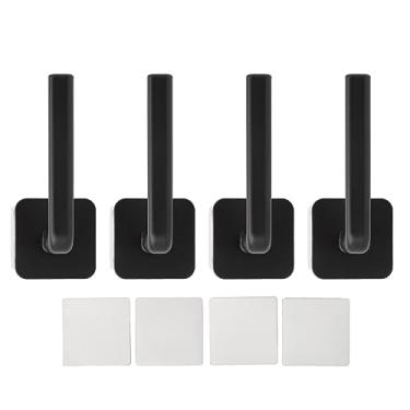 Imagem de CUOFYUNL 4 peças adesivas para chapéus, ganchos para chapéus, cabides para exibição de chapéus para armário de parede, exibição de suporte de bonés de beisebol