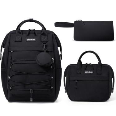 Imagem de Mochila Fimibuke para meninas em idade escolar com caixa de almoço e e