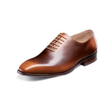Imagem de Stacy Adams Sapato Oxford masculino Hallquist bico liso com cadarço, Caramelo, 46