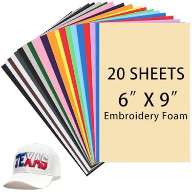 Imagem de Innconee 20 peças de folhas de espuma EVA bordadas de 3 mm para artes e artesanato de bordado 3D, projetos DIY, costura à mão, acolchoados, chapéus, fantasias de cosplay, travesseiros (multicolorido