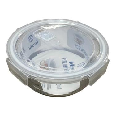 Imagem de Pote Hermético de Vidro, 980ml, Transparente, Tampa com Vedação de Silicone, 18cm Diâmetro, para Armazenamento de Alimentos