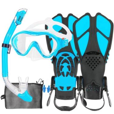 Imagem de Conjunto de snorkeling HH HHAO SPORT Kids Mask Fins Snorkel para crian