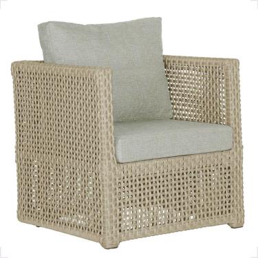 Imagem de 1 Poltrona Madri Alumínio Corda Náutica Estofado 3 Trama Rami