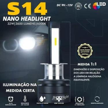 Imagem de Lâmpada Shockligth Led S14 Nano H4 6000k 12v Headligth