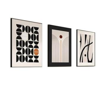 Imagem de Quadros Decorativos Pintura de Decoração Geométrica Irregular para Sala de Estar Quadros e Obras de Arte Exquisitamente Trabalhado e Esteticamente Agradável (A,30x50cm-3pcs)