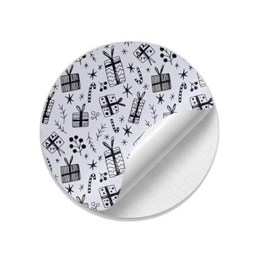 Imagem de Ladrilho Decorativo de Cerâmica Natalino com Estampa de Caixas de Presente