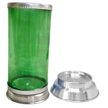 Imagem de Copo para Vela 7 Dias com Base e Boca Verde  Resistência  Firmeza  Uso