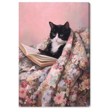 Imagem de Cat Nap Chapter IV Impressão em tela Pet Wall Decor por Art Remedy, Gallery Wrapped, 40 x 61 cm