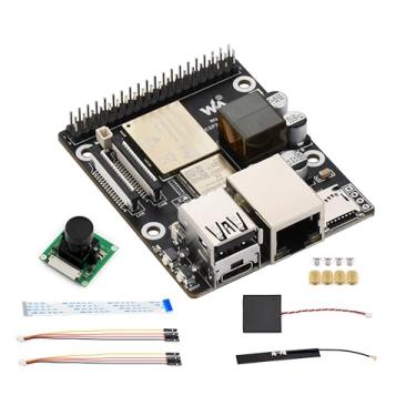 Imagem de Placa de desenvolvimento de alto desempenho ESP32-P4-WIFI6-POE-ETH, baseada em ESP32-P4 e ESP32-C6, suporta Wi-Fi 6 e Bluetooth 5 (LE), com módulo PoE integrado para fonte de alimentação PoE e câmera
