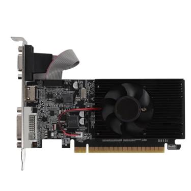 Imagem de Jiawu Placa Gráfica, 1 GB DDR3 64 Bits 500 MHz Core 589 MHz Memória PCI Express 2.0 16X Placa de Vídeo Com Interface Multimídia HD VGA DVI, para Computador PC Funcionando