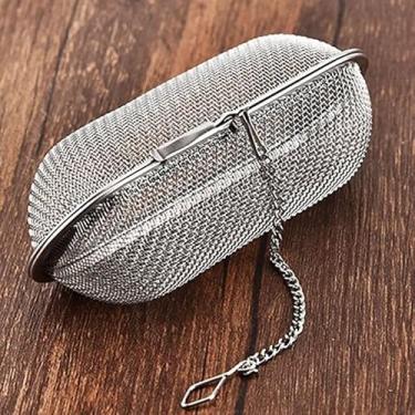 Imagem de Filtro de chá prático para pendurar, seguro, reutilizável, coador de chá, coador de infusor de chá inoxidável