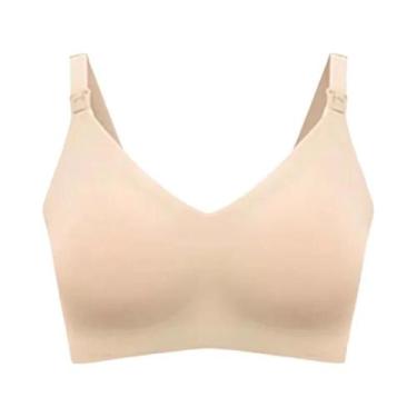 Imagem de Sutiã De Amamentação plus Size Ultra Fino Sem Costura Com Corte a Lase