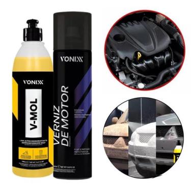 Imagem de Kit Shampoo V-mol Vonixx + Verniz de Motor Aerosol Vonixx