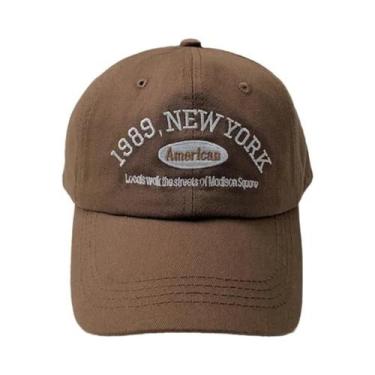 Imagem de Boné De Beisebol Unissex Retrô Com Letras Bordadas E Aba Curva, Chapéu