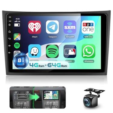 Imagem de Rádio estéreo de 8 núcleos 4G + 64G para Volvo XC90 2004-2013 com WiFi 5G DSP Carplay Android Auto, Sellrich 10 polegadas 1280P QLED Touch Screen XC90 Rádio com Bluetooth 5.0 FM/RDS GPS SWC Câmera de