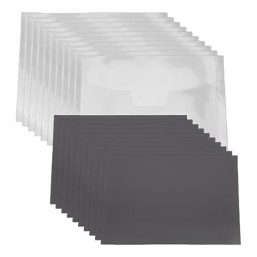 Imagem de Phefop 20 Unidades de Saco de Armazenamento de Carimbos e Matrizes e Folhas Magnéticas de Borracha, Bolsos Organizadores de Adesivos Reutilizáveis ​​ou Suporte de Recibo para