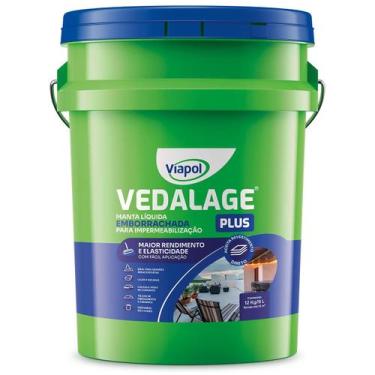Imagem de Manta Líquida Acrílica 12kg Vedalage Plus Viapol Branco