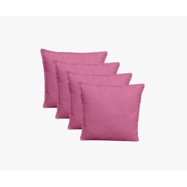 Imagem de Kit 4 Almofadas cheias com ziper Suede - Sonho das Poltronas, Rosê