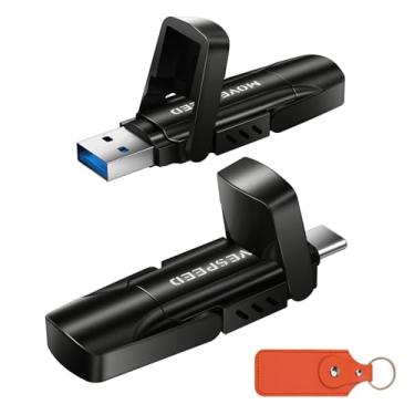 Imagem de MOVE SPEED Unidades de estado sólido de 256 GB, SSD externo de velocidade de leitura de 570 MB/s com porta dupla tipo C + SSD portátil USB 3.2 para iPhone 17/16/15, Android, Mac, Windows