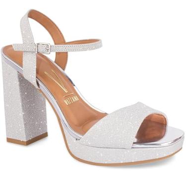 Imagem de Sandália Vizzano Meia Pata Salto Grosso Original 6551-100 (Prata, BR, Adulto, Numérico, 38)