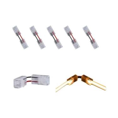 Imagem de Conectores De Fita LED COB 8mm 10mm 2 Pinos 5 Peças Terminal De Extens