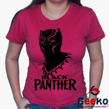 Imagem de Baby Look Pantera Negra 100% Algodão - Black Panther - Wakanda Forever