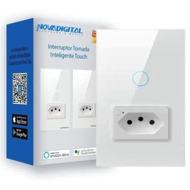 Imagem de Interruptor Inteligente Tomada Interruptor Com Tomada Smart - Nova dig
